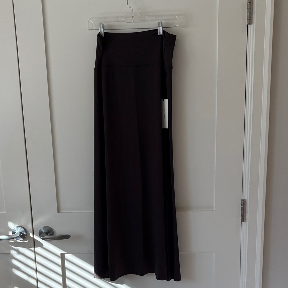 Black Maxi Skirt - Women's Long Knit Skirt by Paper Label